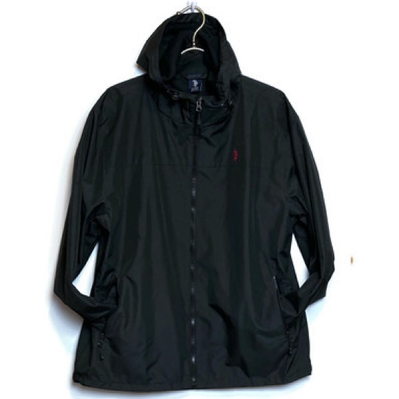POLO Windbreaker Jacket Black Sz Lg EUC - Picture 2 of 8